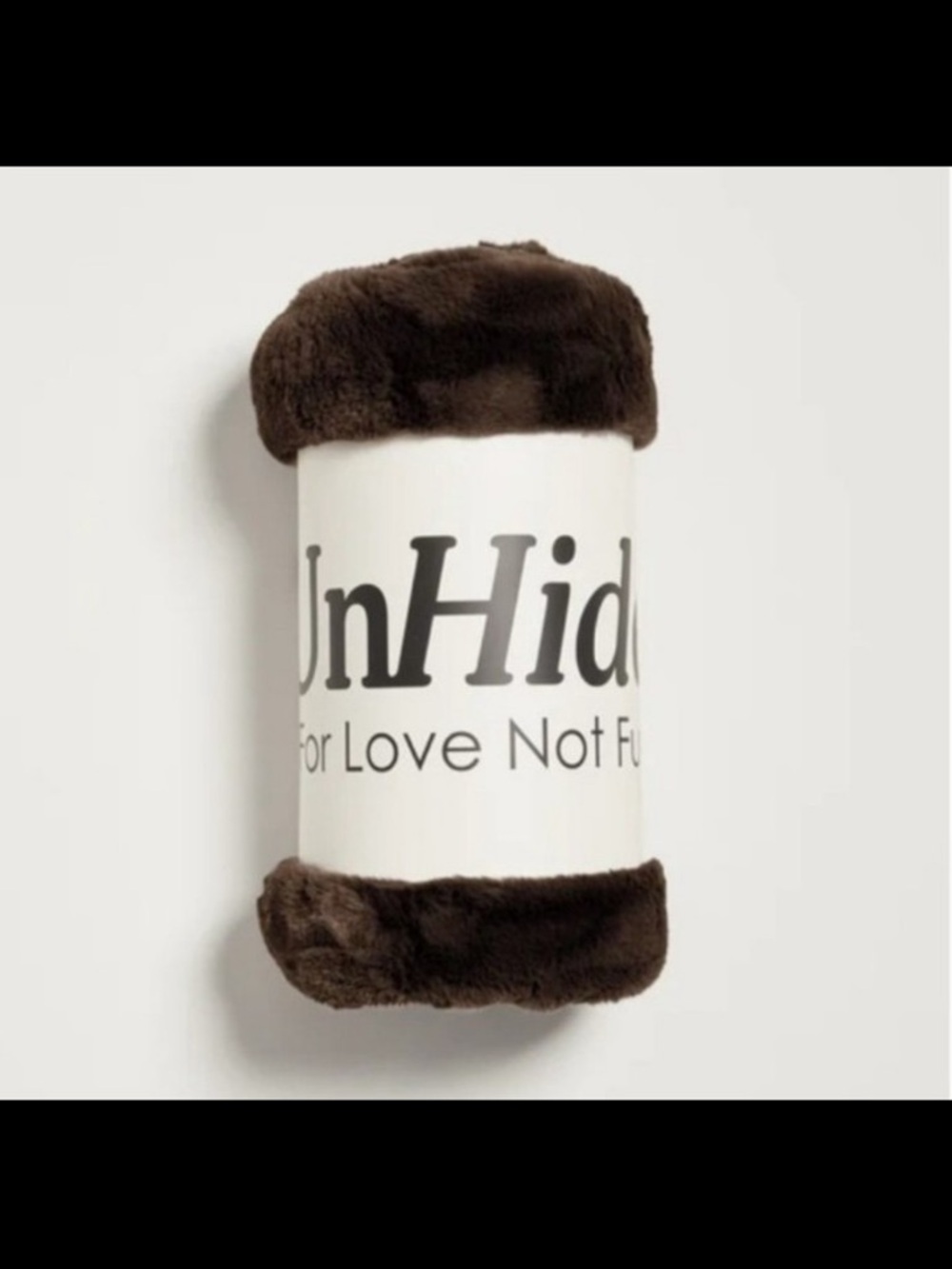 UnHide Chocolate Hare Faux Fur Plush Throw Blanket